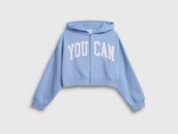 Толстовка на молнии для девочек, Голубой