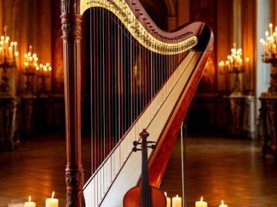 Мелодии свечей. Арфа и скрипка