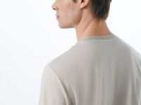 Футболка из фактурной ткани, Бежевый