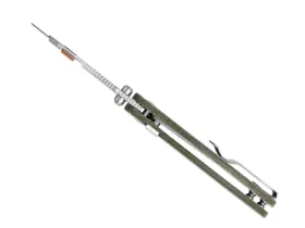 Складной нож Kizer C01C Uti 2, сталь 5Cr15MoV, рукоять микарта, зелёный