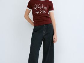 Джинсы Wide leg для девочек, Синий