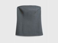 Топ-корсет с рельефами, Серый