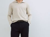 Чиносы из структурной ткани с ремнём, Синий