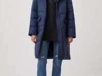 Пальто утепленное прямого силуэта