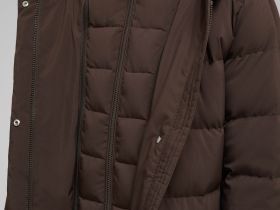 Длинный пуховик с натуральным пухом