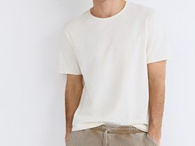 Футболка с необработанным краем, Белый