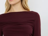 Лонгслив с драпировкой, Фиолетовый