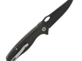 Складной нож QSP Gavial, сталь D2, рукоять микарта, черный