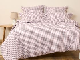 Постельное белье полукомплект Vichy, коричневое