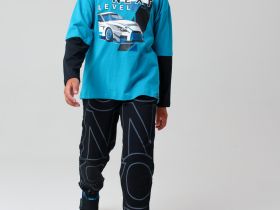 Фуфайка трикотажная для мальчиков (футболка с длинными рукавами)