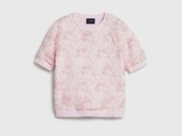 Джемпер с декором из кружева, Розовый