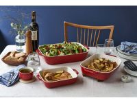 Staub Набор из 3 форм для запекания вишневый Staub