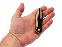 Складной нож Снайпер Техно малый, сталь VG-10, рукоять G10 черно-желтый