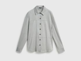 Рубашка из искусственной замши, Серый