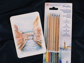 Набор карандашей акварельные "Белые ночи", 6 цветов, в блистере