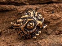 Бусина для темляка Филин, бронза