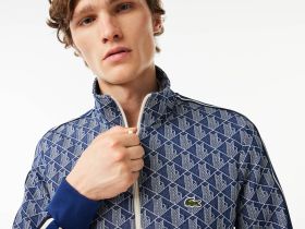 Мужская жаккардовая толстовка Lacoste PARIS с монограммой
