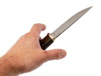 Нож Клык для охоты, сталь M398, рукоять кап клена