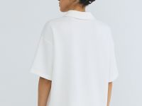 Поло с воротником на молнии, Бежевый