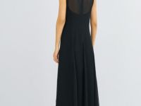 Шифоновое платье А-силуэта, Черный