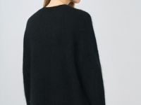 Джемпер оверсайз из пряжи с ангорой, Черный