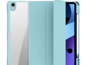 Чехол-книжка Mutural Folio Case для Apple iPad Pro 12.9 (2020/2021/2022) (полиуретан с подставкой) (голубой)