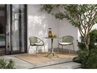 Стул Филлис Рогожка Белый/Оливковый