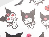 Набор наклеек с Kuromi Глория Джинс