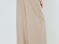 Широкие брюки с шерстью O'STIN x Яндекс Книги, Бежевый