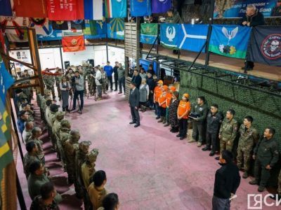 В Якутске в зону СВО проводили 22-ю добровольческую группу отряда «Боотур»