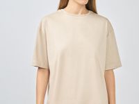 Футболка из искусственной замши, Бежевый