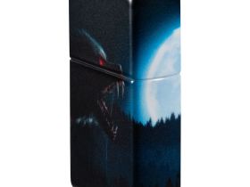 Зажигалка ZIPPO Horror Wolf с покрытием 540 Matte, латунь/сталь, черная, 38x13x57 мм