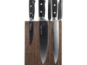 Подставка для ножей магнитная Woodinhome KS009SOB, дуб, коричневый