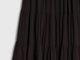 Юбка макси из шифона, Коричневый