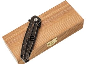 Подарочная шкатулка для  складного ножа, ясень
