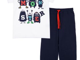 Комплект трикотажный для мальчиков: фуфайка (футболка), брюки