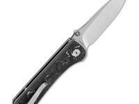 Складной нож QSP Hawk, сталь CPM S35VN, рукоять карбон, черный/белый