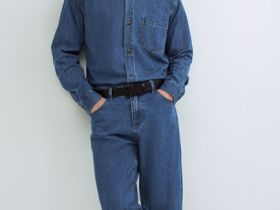 Свободные джинсы Bow, Синий