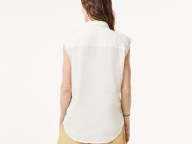 Женская рубашка Lacoste из льна и тенселя