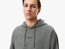 Мужской хлопковый свитшот Lacoste свободного кроя