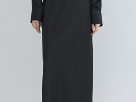 Атласная юбка миди А-силуэта, Черный