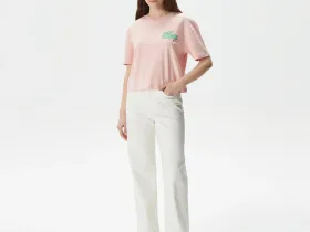 Женская хлопковая футболка Lacoste