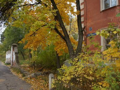 Ограда с декоративно оформленными входами