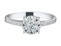 Кольцо из белого золота с бриллиантами э0901кц05153500