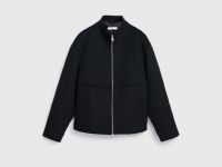 Куртка из пальтовой ткани с шерстью, Черный