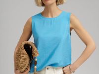 Свободный топ из жатой ткани