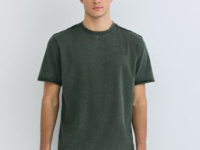 Футболка с текстовым принтом, Зеленый