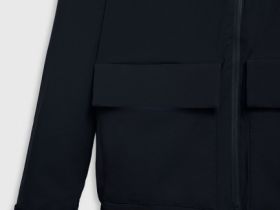 Утеплённая парка с накладными карманами, Черный