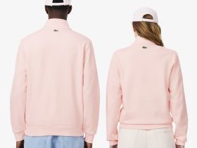 Свитшот Lacoste унисекс с застежкой-молнией с высоким воротом