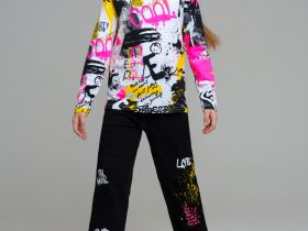 Брюки текстильные джинсовые утепленные для девочек